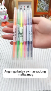 6 Colors/Set Double Head Color Highlighter Pen Marker pen for School Marker Stationery Supplies
