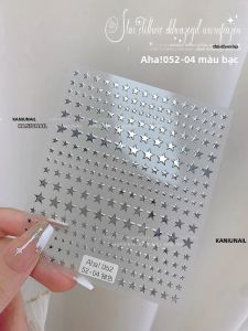 Tem Nhãn Dán Móng Tay Hình Sao Lấp Lánh KANIU 1PC Họa Tiết Dải Ngân Hà Sắc Nét Trang Trí Móng Tay Chất Liệu PET.