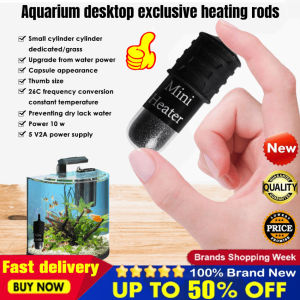🔥Widely used🔥Micro submersible heater 10W USB aquarium fish tank heater 26 ℃ thermostat heater suitable for 3L fish tank fresh water brine