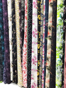 Vải Voan Họa Tiết Hoa Lụa Cao Cấp Mùa Hè Không Thấm Nước Không Trong Suốt Cho Váy Sơ Mi Quần Áo in Họa Tiết Lụa Giả