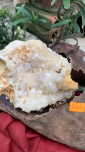 Hốc trứng đá thạch anh trắng tự nhiên Clear Quartz lấp lánh vũ trụ 520