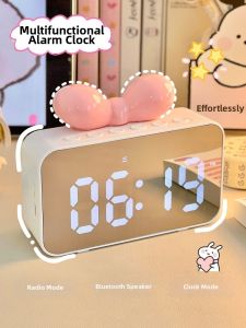 Bluetooth Alarm Clock with Mirror  for Student
