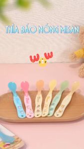 Thìa báo nóng cho bé ăn dặm Misan có cảm biến nhiệt đổi màu Thìa ăn dặm báo nóng cho bé Misan cho bé từ 6m+