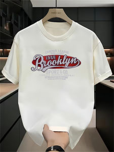 เสื้อยืดแขนสั้นผ้าฝ้ายแท้ระบายอากาศสําหรับผู้ชาย Youth Vitality Crewneck Top พร้อมพิมพ์แอนิเมชั่นการ์ตูน