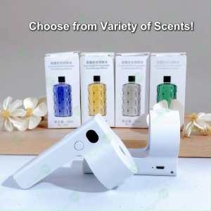 POWERPH Rechargeable Aromatherapy Fragrance Aroma Automatic Diffuser Machine LED Display Automatic Humidifier Essential Oil