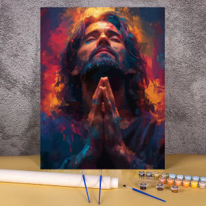 BILIBILI | Acrylic Painting Paint By Numbers Jesus Canvas Picture for Living Room Wall Home Decor Holy Mother Pintura Number Drawing