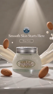 LOccitane Almond Milk Concentrate Body Cream Softens & Hydrates Dry Rough Skin 200m l