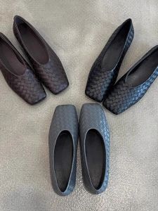 CAIZINI | Handcrafted Leather Square Toe Low Heel Womens Loafer