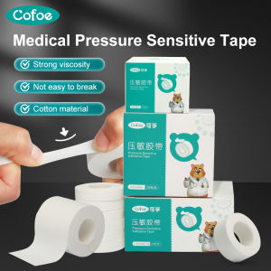 Cofoe Medical Cotton Tape Pressure-sensitive Adhensive Roll Strong Resilience Wound Dressing Bandage Breathable Non-woven Fixation Tape