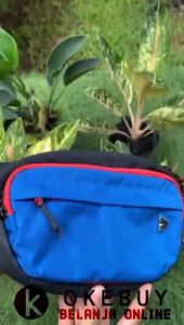 Tas Selempang Kalibre 921508 409 Blue Black Vertico Waist Bag 1L
