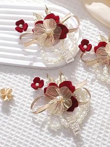 Vòng Hoa Đeo Tay Xinh Xắn Hợp Thời Trang Dành Cho Phù Dâu Cô Dâu