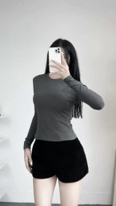 Áo Giữ Nhiệt Lót Nỉ Lông BigSize Trơn Cổ Tròn Dài Tay MiSoul  Áo Giữ Nhiệt Dài Tay MiSoul BigSize 342