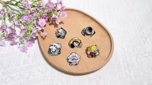Bandai | Q Version Pirate Cartoon Character Enamel Lapel Pin Metal Brooches for Jackets Backpacks Collectible Jewelry Gift for Fans