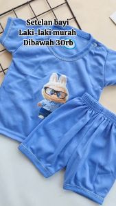 Setelan Baju Bayi Laki-Laki Newborn 0-6 Bulan Karakter Lucu