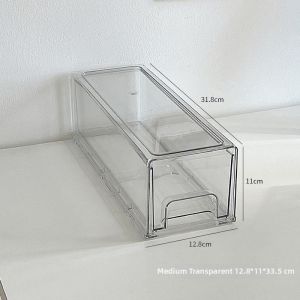 Organizing Storage Box with Compartments and Transparent Design Desk Organizer
