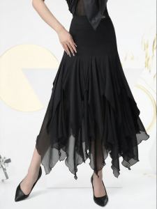 Ballroom Dance Skirt Black