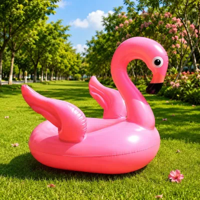 Cute Animals Inflatable Swimming Ring Kids Safety Flamingo Swimming Ring Swimming Float Water Boat Ring with Seat Pelampung Budak