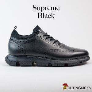 SUPREME BLACK - BUTINGKICKS - GENUINE LEATHER FOR MEN