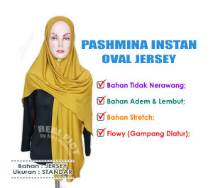 Pashmina Instan Oval Jersey Pasmina Curve Phasmina Malay Shape Curv Kerudung Hijab Jilbab