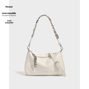 Floral Attraction Brand Genuine Leather Underarm Bag Womens Crossbody Shoulder Bag 2025 New Style Casual Simple Soft Zipper