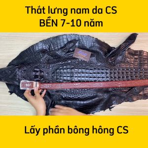 [FREE SHIP] Thắt Lưng Da Cá Sấu [DA HÔNG CÁ SẤU RẤT ĐẸP VÀ MỀM] Kích Thước 3.5 x 120cm Dễ Sử Dụng!