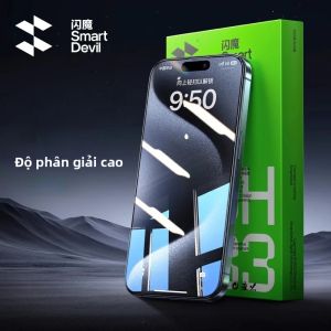 SmartDevil Chống Vân Tay Kính Cường Lực Cho iPhone 15Pro Max 14Pro 13 Không Full Cover HD Tấm Bảo Vệ Màn Hình Trong Suốt 2/3 Bộ