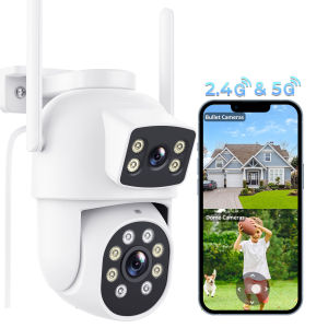 BESDER | PTZ Wifi IP Camera Dual Lens 10MP AI Human Detect ONVIF 5K 2.4G/5G WIFI Surveillance CCTV Cameras Security Protection O-Kam Pro