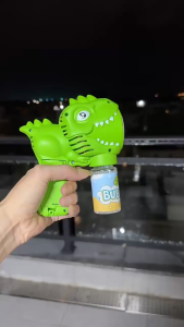 10Hole Automated Bubble Gun Dinosaur Cartoon Toys Bubble Machine Handheld With Light Childrens Water Outdoor Toys