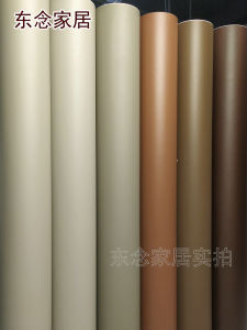 Café Brown Self Adhesive Wall Stickers Furniture Waterproof PVC Boeing Soft Sheet Thickened Refresh Color Wallpaper Home Decor