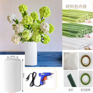 Creative Chinese Wood Embroidery Ball DIY Material Kit Vintage Home Decor Full Set Handmade Flower Bouquet Table Top Decoration