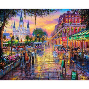 500/1000/1200/2000PCS Jigsaw Puzzle New Orleans Plaza Home Family Activity Games for Gameroom Bedroom Home Decor Frameless
