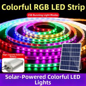 LINGZHE | Solar Outdoor Waterproof RGB Light Strip