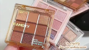 Chocolate 9 Color Eyeshadow Pallete Matte and Glitter By MGL Pigmented Lasting