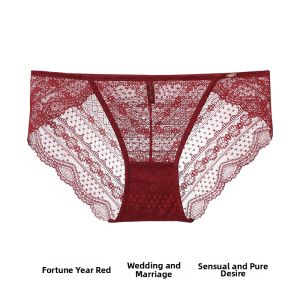 GAINREEL | Bridal New Year Red Lace Underwear