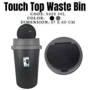 TRASH CAN PUSH TOUCH BIN 50liters