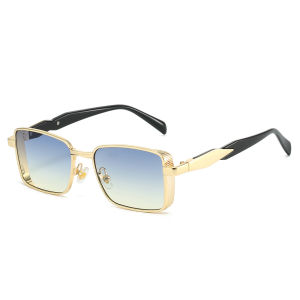 JN IMPRESSION Cross-border new style driving fashion mens metal sunglasses fashion square frame large frame personality foreign trade anti-ultraviolet