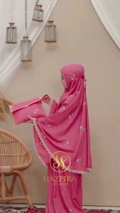Mukena Anak Katun Rayon Bordir Nadira Umur 5-15 Tahun