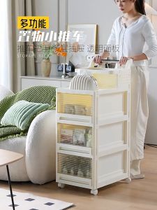 Kệ để bỉm sữa tã lót kệ xe đẩy để đồ ăn vặt nhiều tầng có thể gấp gọn có bánh xe đẩy nhẹ nhàng