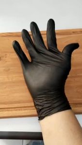 Sarung Tangan Karet Hitam isi 100 pcs | Sarung tangan karet food grade