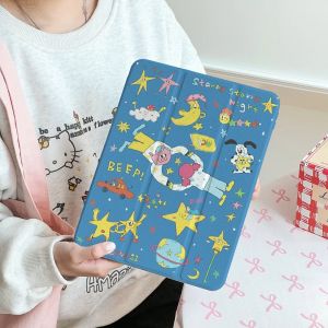 เคสiPad Air7 ✨star night Gen11 หมุน 360° blue mini7 พับสามทบ for iPad Air6 Air5 Gen10 mini6