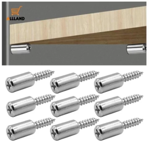 10PCS Vít tự đóng băng chéo có tay áo cao su Hỗ trợ Laminate Tủ quần áo gia đình Nội thất vách ngăn Hỗ trợ móng tay - MOGEE