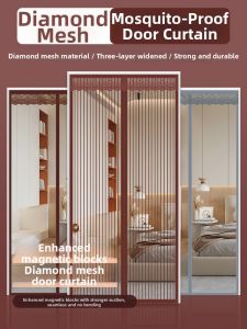 Gagaku | Mosquito Repellent Magnetic Curtain Self Adhesive Installation