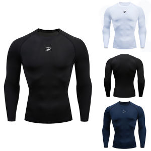 Men Running Compression T-shirt Long Sleeve Sport Tees Gym Fitness Sportshirts Male Jogging Tracksuit Homme Athletic Shirt Tops