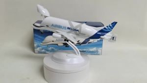 20CM A330 Beluga Airways Die-cast airplanes ABS Resin Aircraft Airlines Openable Cargo Door With Stand & Wheel Collectible GIFT