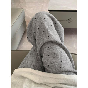 Polka Dot Wide Leg Pants Womens High Waist Slimming Casual Straight Cut Loose Fit Long Trousers Fashionable Versatile Korean Style