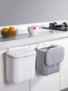 Vilscijon | Wall-mounted Kitchen Trash Bin with Lid