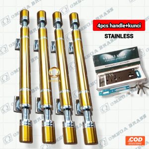 4 pcs handle pintu rumah+KUNCI model barbel/gagang pintu minimalis