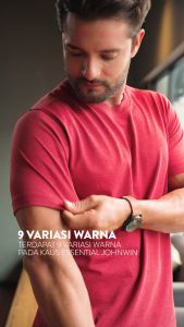 Johnwin - Regular Fit - Kaos Polos - Kaos Essential - Abu - Variasi Warna - FTS.622.S484.04.C-S/S - T-shirt Polos Basic