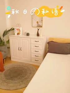 MYM HOME ตู้เก็บขนาด 90/120 ซม ห้องนั่งเล่นตู้เก็บตู้เก็บของอเนกประสงค์สีขาวติดตั้งง่ายและมั่นคง