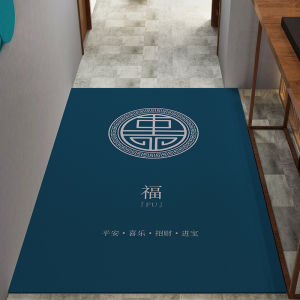 Modern New Chinese Style Door Mat PVC Leather Entrance Anti-slip Carpet Washable And Adjustable Home Use Floor Mat